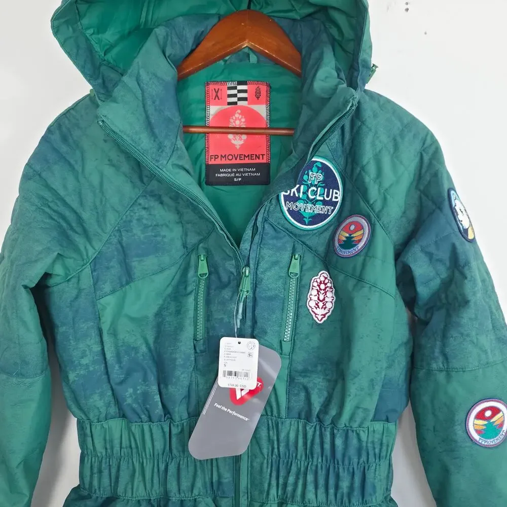 Free People FP Movement Evergreen Combo All Prepped Patch Ski Suit Sz Small NWT